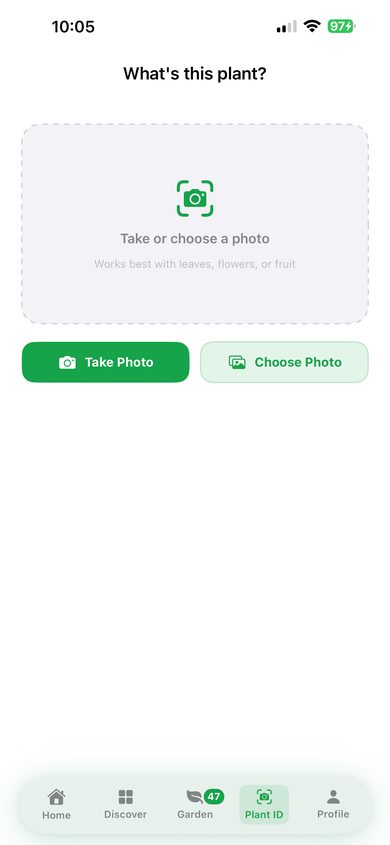 Plant ID screen